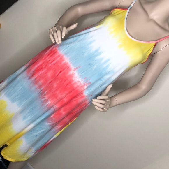 Rainbow Stripe midi Dress - Picture 8 of 14